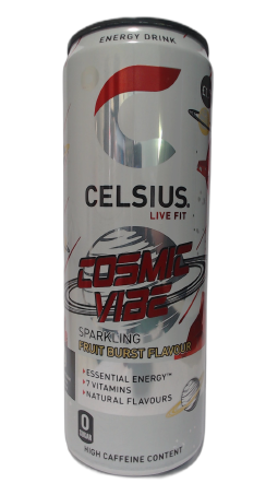 Celsius Cosmic Vibe Fruit Burst PMP £1.79