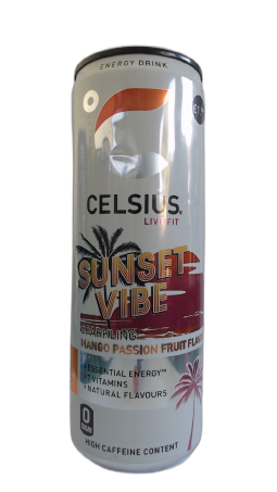 Celsius Sunset Vibe Mango Passion Fruit PMP £1.79