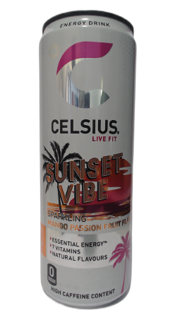Celsius Sunset Vibe Mango Passion Fruit